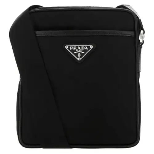 PRADA Recycled Nylon Crossbody Bag, Shoulder Bag Men's Black