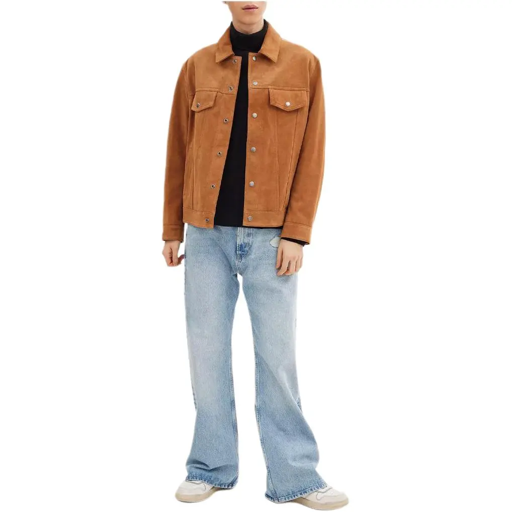 COACH SS24 Leather Jacket Men's Umber