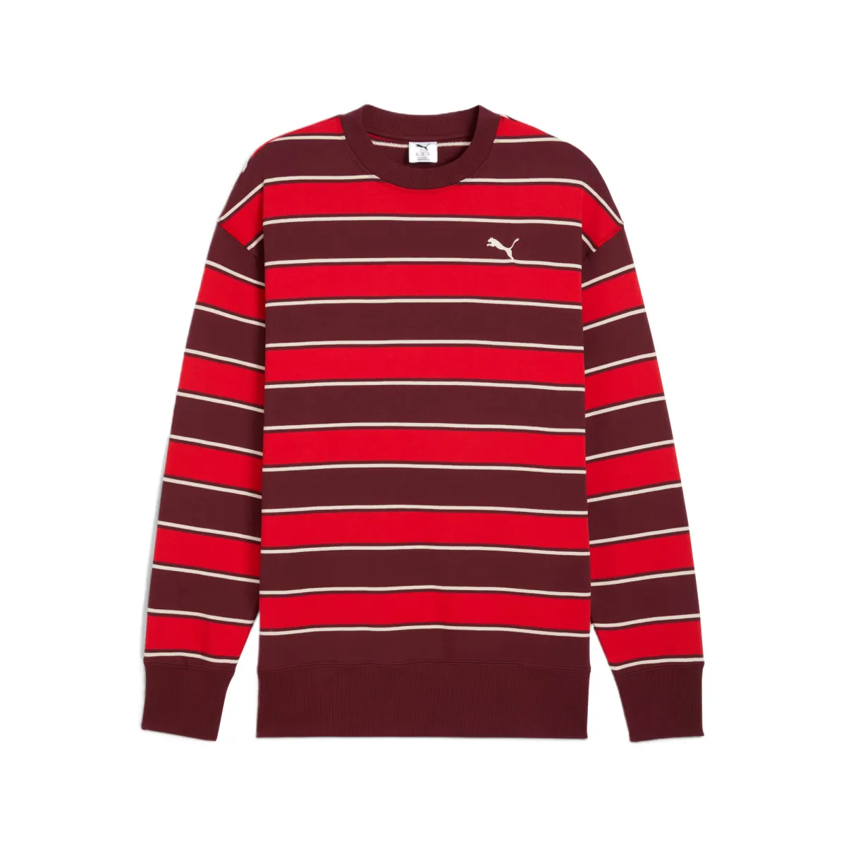 PUMA Premium Sweatshirts Unisex Red Crew Neck Moderate