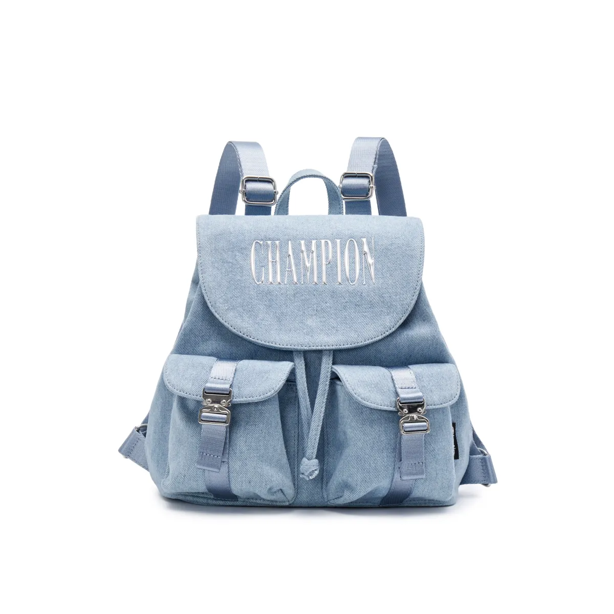 Champion Fabric Backpack Regular Unisex Light Blue Denim/Champagne Gold/Black