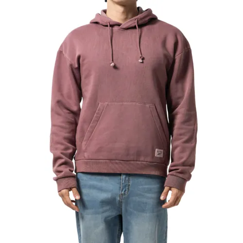 Reebok Sweatshirts Unisex Red Hooded Moderate