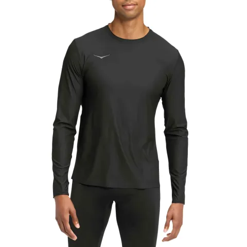 HOKA ONE ONE T-Shirts Men's Black Crew Neck Moderate Straight Fit