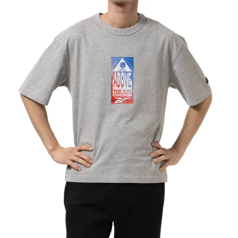 Reebok Atr T Shirts Men's Gray Crew Neck Moderate Straight Fit