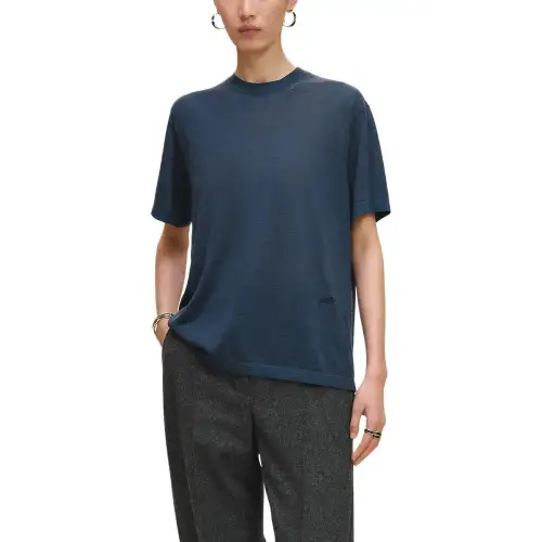 HERMES FW25 Drop Shoulder Sleeve T Shirt Women's