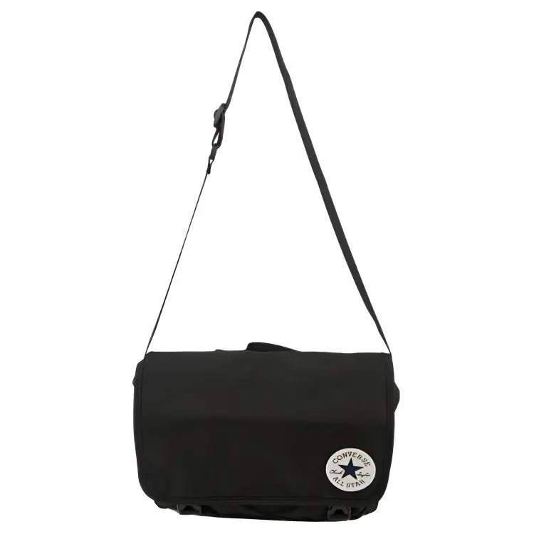 Converse Polyester Messenger Bag, Shoulder Bag, Crossbody Bag Unisex Black