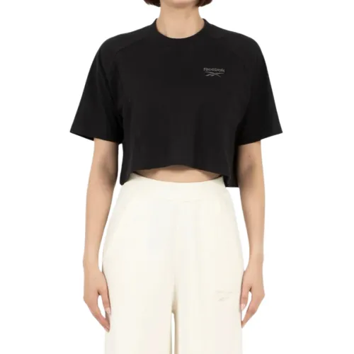Reebok T Shirts Women's Black Crew Neck