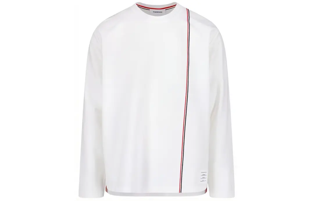 THOM BROWNE Rwb Striped Long Sleeved T Shirt