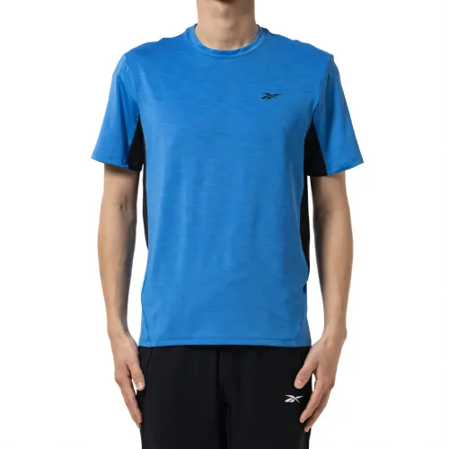 Reebok T Shirts Men's Blue Crew Neck Moderate Straight Fit