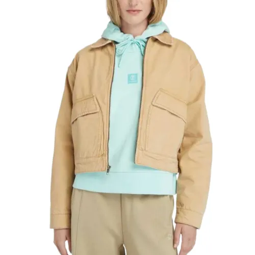 Timberland Jackets Women's Khaki Lapel Moderate Other