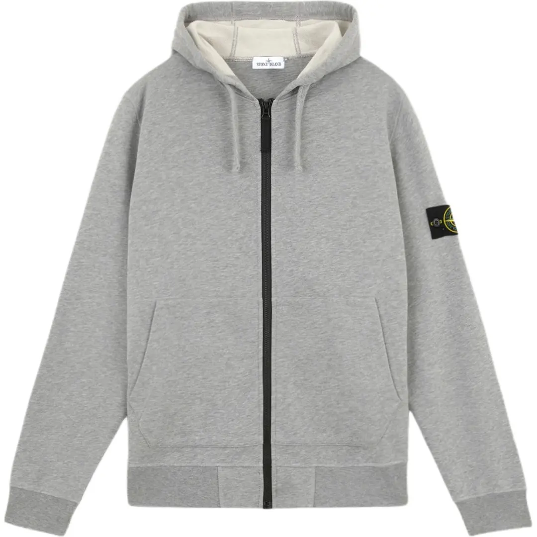 Stone Island Compass Patch Zip-Up Hoodie