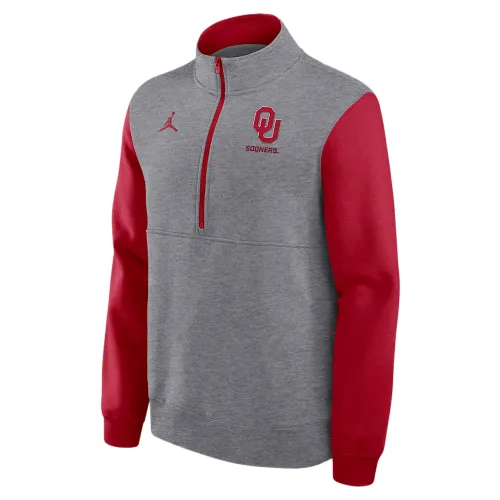 Jordan Oklahoma Club Men's Jordan Brand College 1/2-Zip Crew