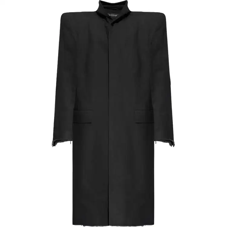 Balenciaga Exaggerated Shoulder Hooded Coat