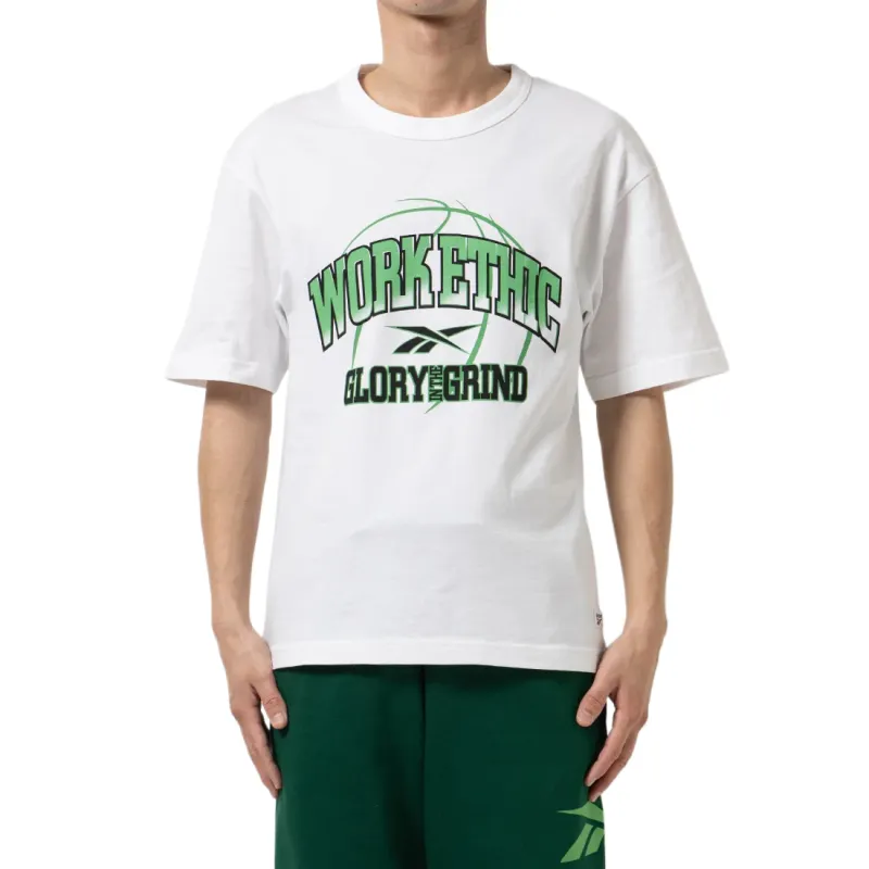 Reebok T Shirts Men's White Crew Neck Moderate