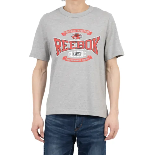 Reebok Tradition T Shirts Men's Gray Crew Neck