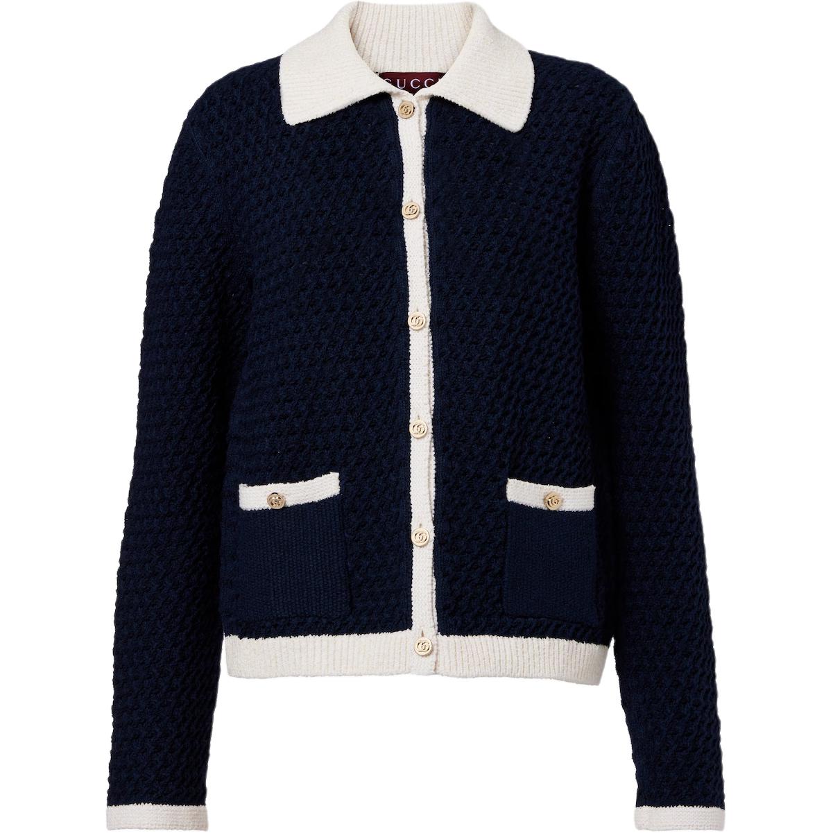 GUCCI Fine Cotton Crochet Cardigan