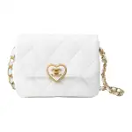 CHANEL Lambskin Flap Bag, Crossbody Bag, Shoulder Bag Women's White