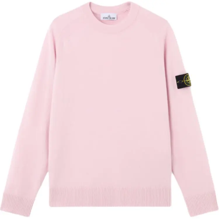 Stone Island logo-patch crew-neck wool sweater