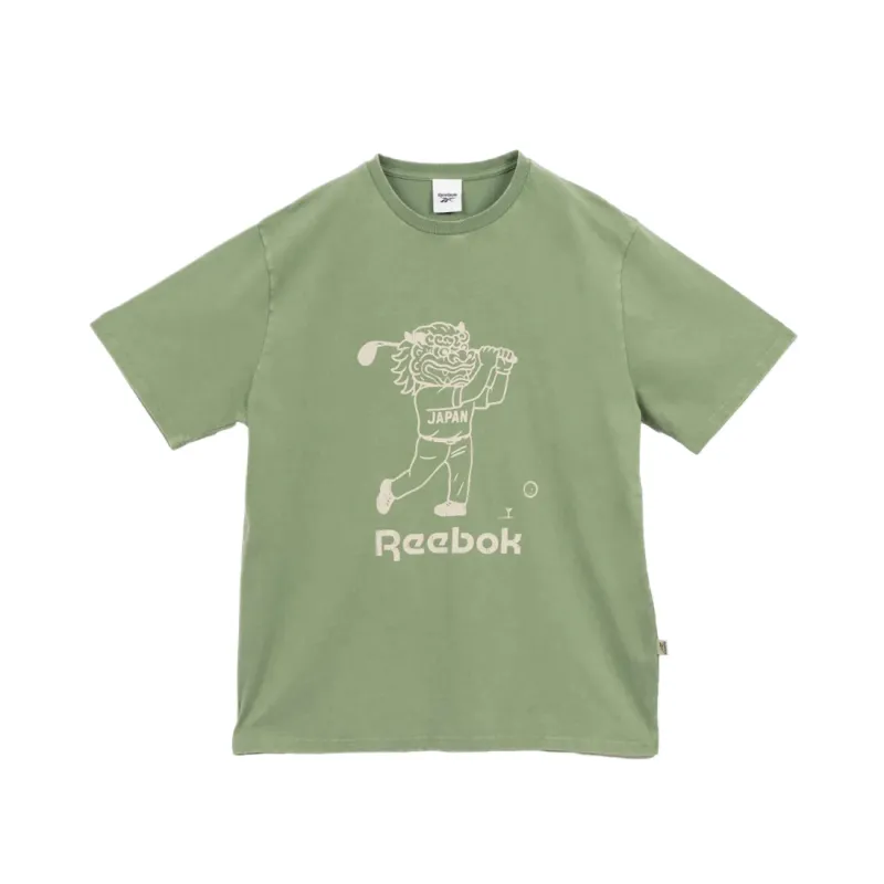Reebok T Shirts Unisex Green Crew Neck