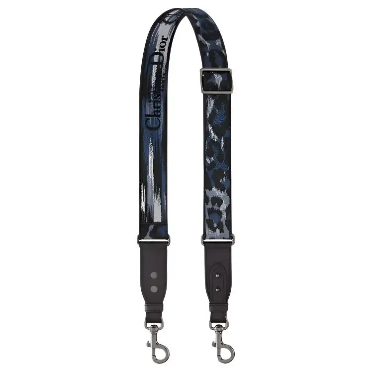 DIOR Cow Leather Bag Straps Women's Blue/Black