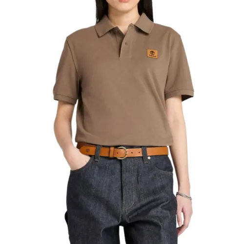 Timberland Polo Shirts Unisex Brown Polo Collar Moderate