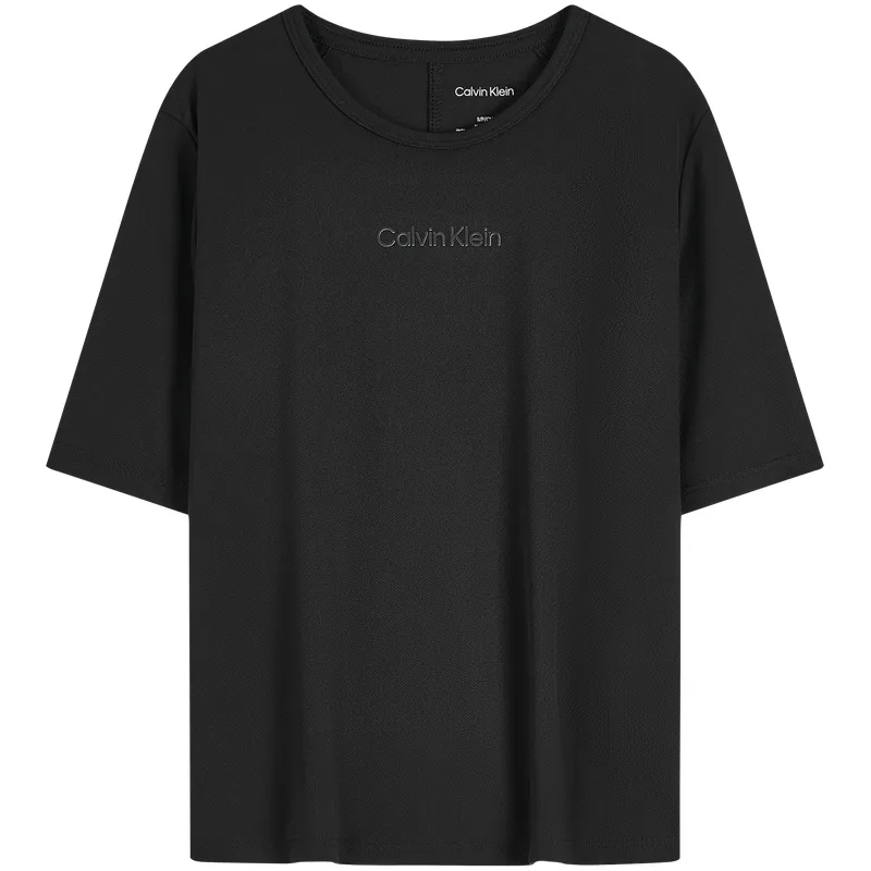 Calvin Klein raised-logo performance T-shirt