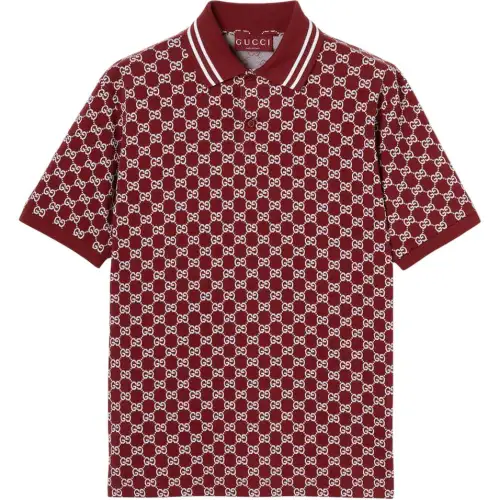 GUCCI Gg Jacquard Short Sleeved Polo Shirt
