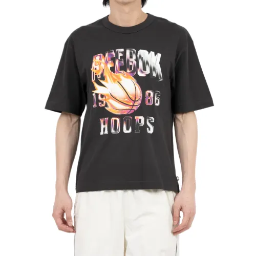 Reebok T Shirts Men's Black Crew Neck