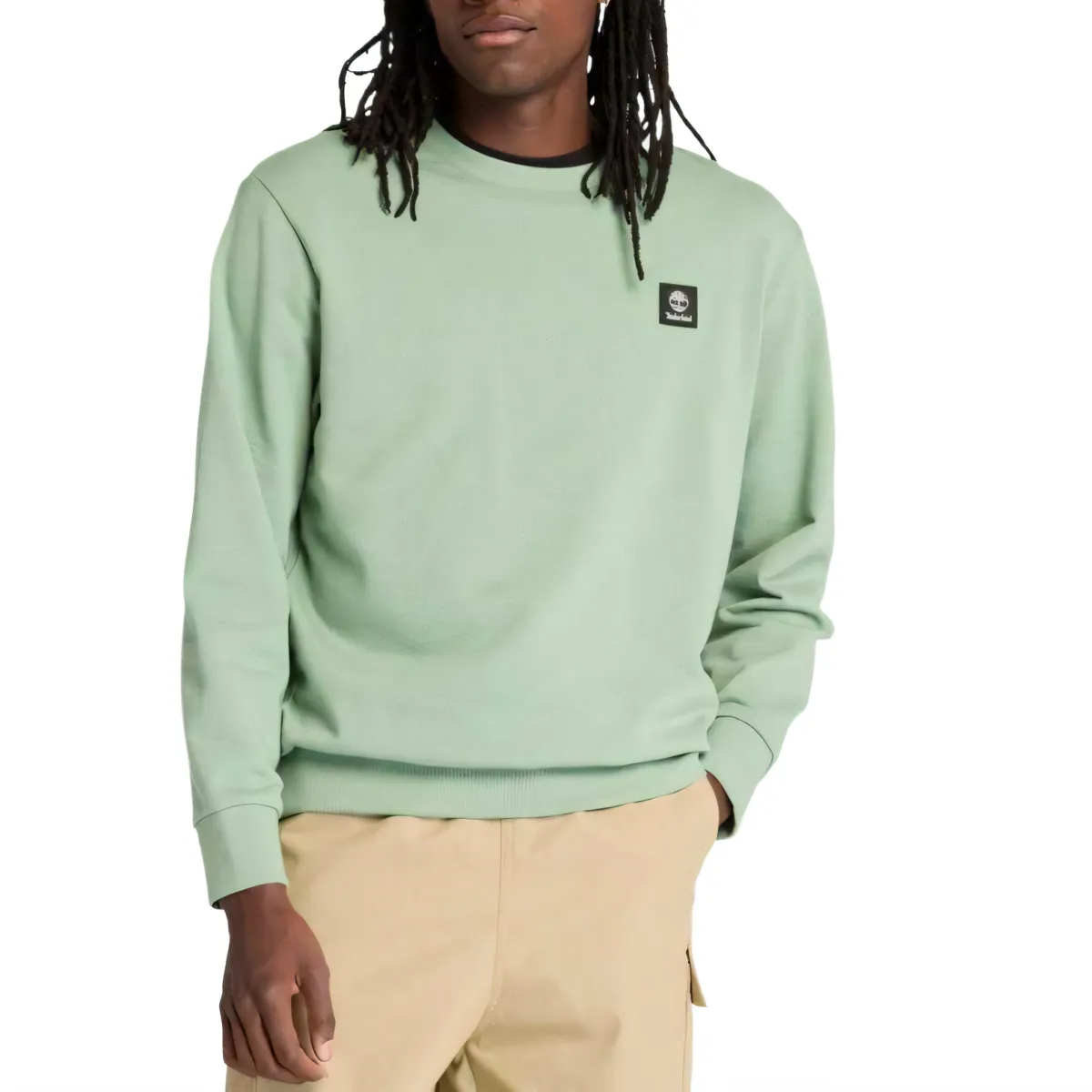 Timberland Sweatshirts Unisex Green Crew Neck Moderate