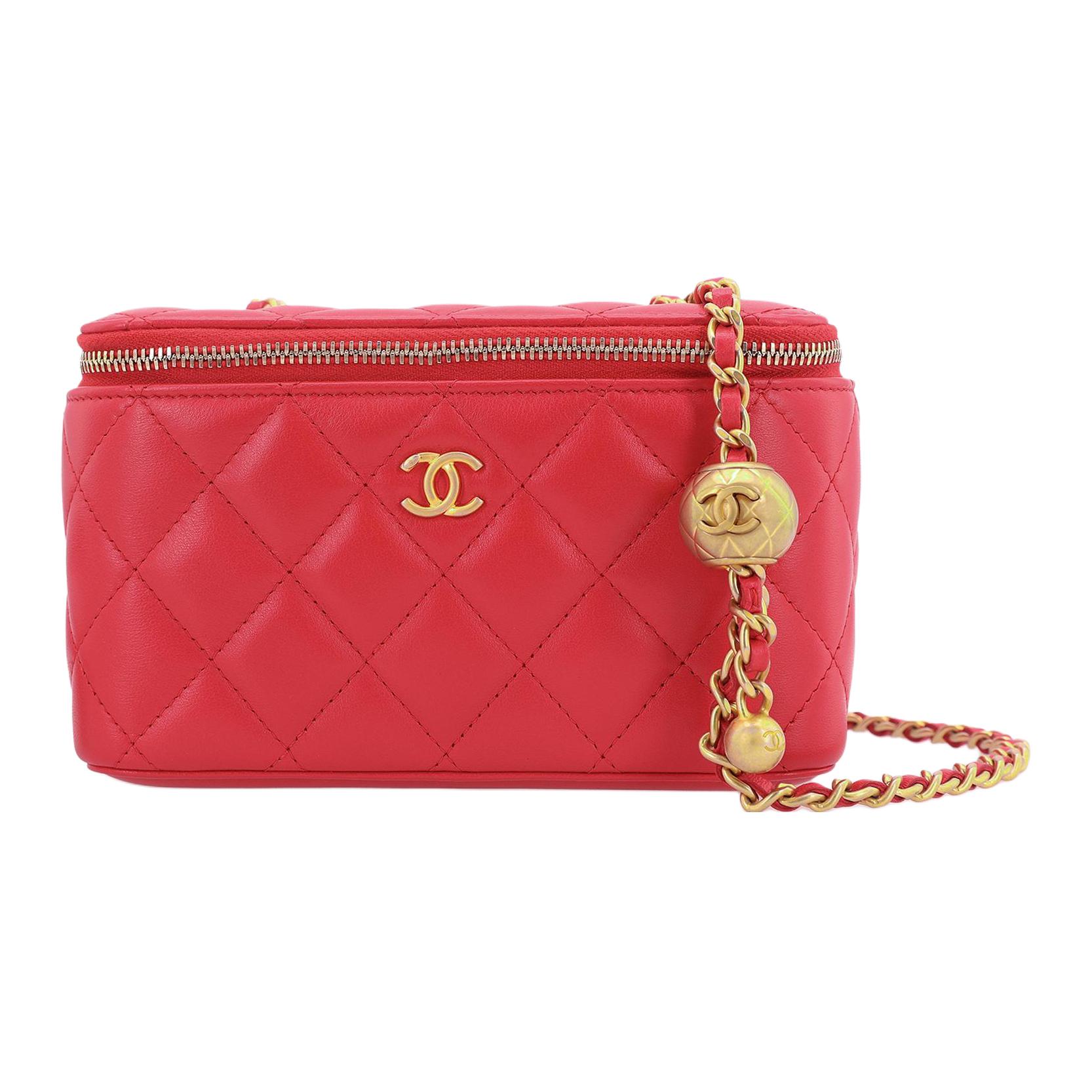 Женская сумка Chanel (арбузно-красная)