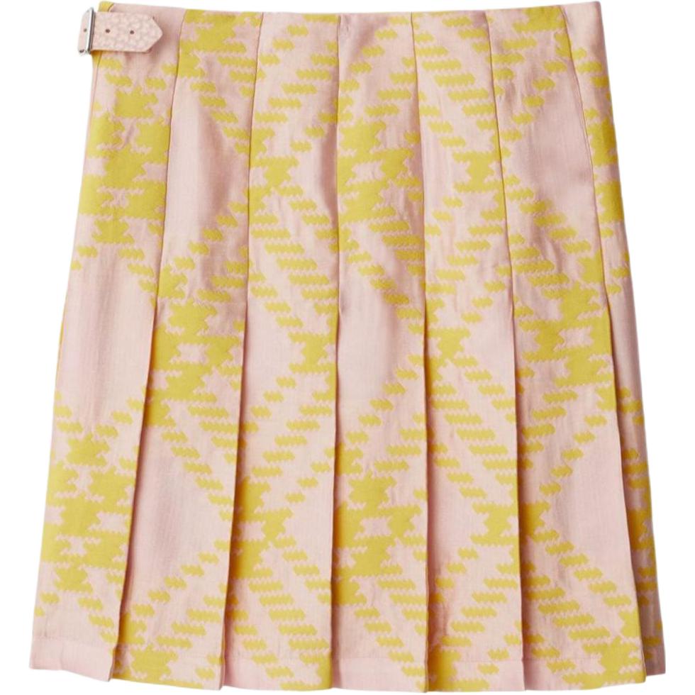 Burberry Checked Pleated Mini Skirt