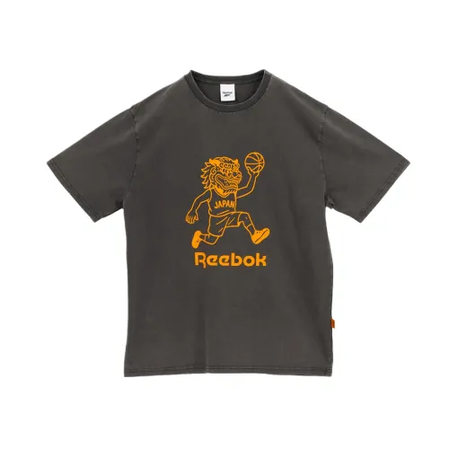 Reebok T Shirts Unisex Black Crew Neck