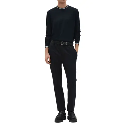 HERMES Casual Pants Men's Marine Blue Moderate Straight Fit Pants
