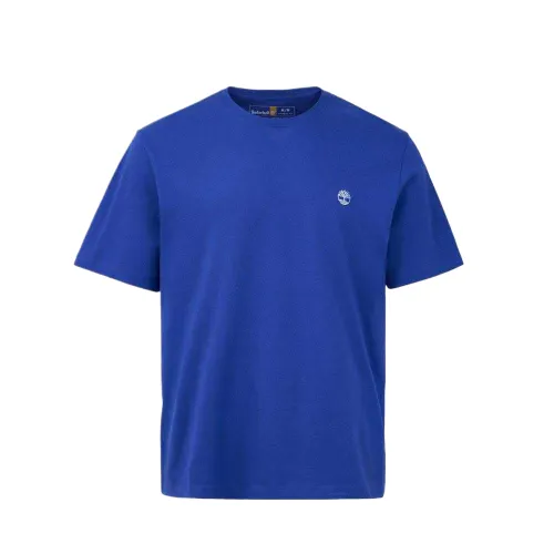 Timberland T Shirts Unisex Blue Crew Neck Moderate