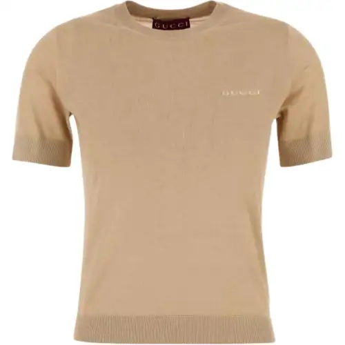 GUCCI Logo Intarsia Knit Top