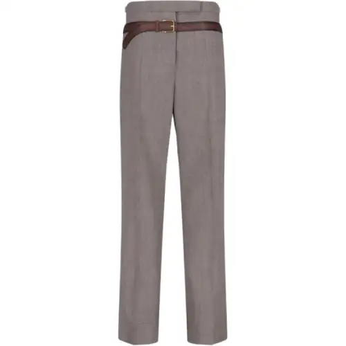 Prada Belt-Detailed Pleated Trousers
