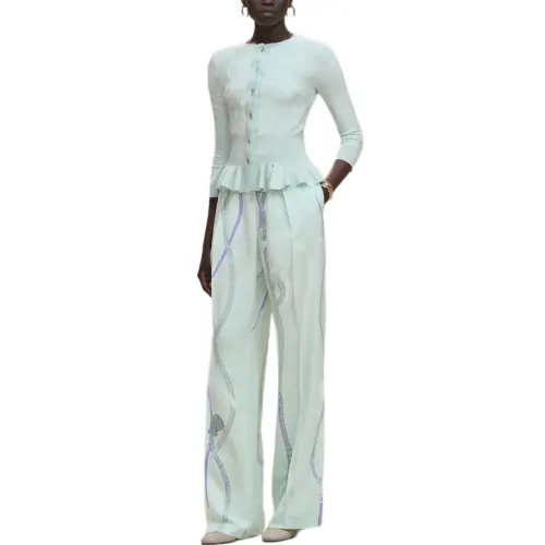 HERMES Sweaters Women's Iceberg Umbrella Crew Neck Moderate Cardigan