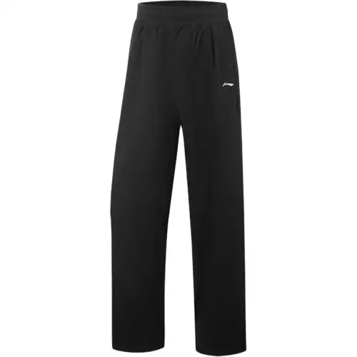 Li Ning Casual Pants Women's Black Moderate Straight Fit Pants