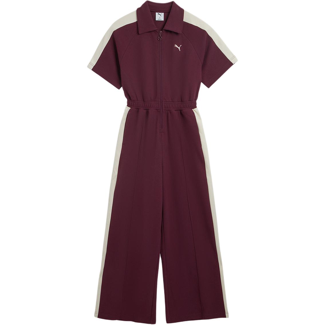 PUMA Puma, sports burgundy retro cardigan for leisure, overall