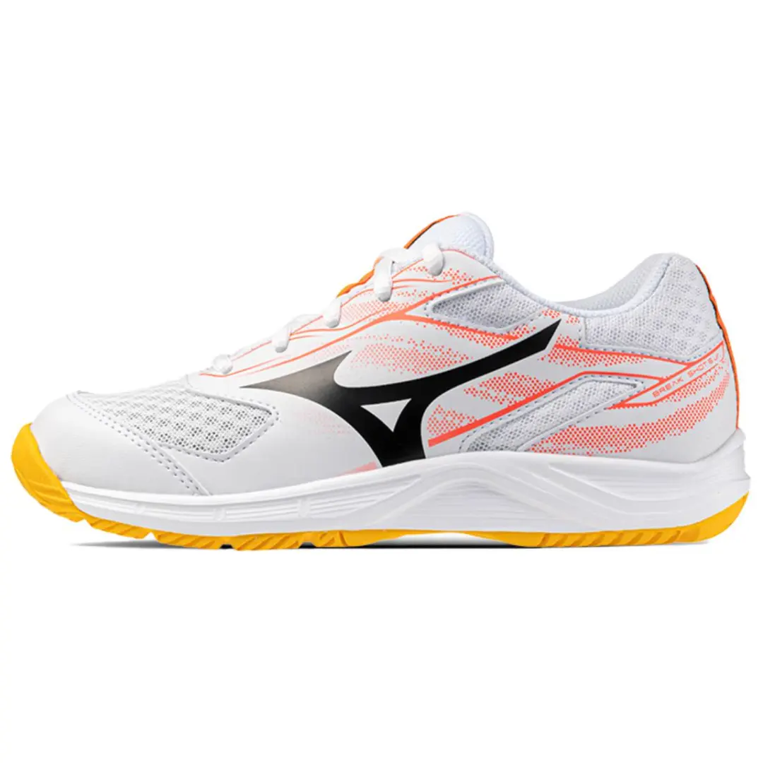 Mizuno BREAK SHOT 5 Jr.AC Tennis Shoes Unisex Low Top White/Orange