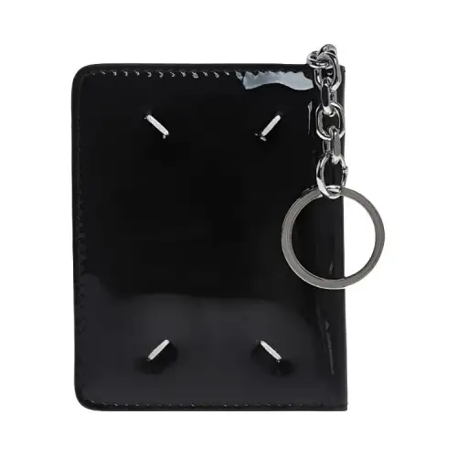 Maison Margiela Patent Leather Wallet Women's Black