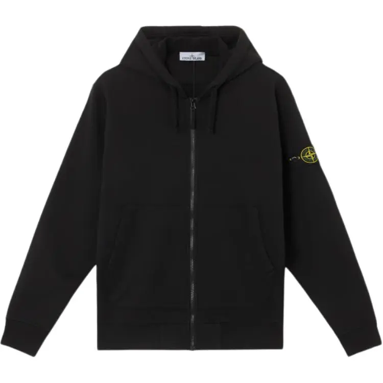 Stone Island hooded zip-up hoodie