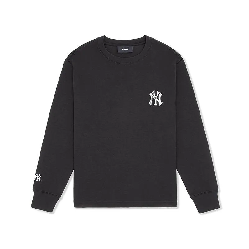 MLB T-Shirts Unisex New York Yankees/Black Crew Neck Moderate Straight Fit