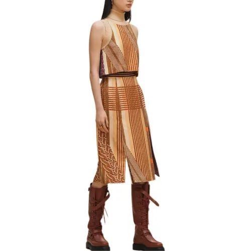 HERMES Tank Tops Women's Beige Turtleneck Moderate Other