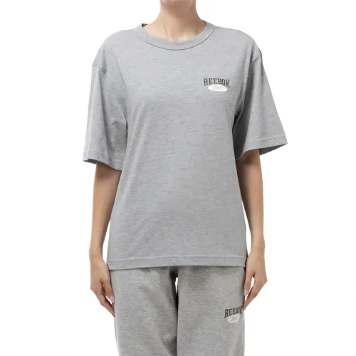 Reebok T Shirts Unisex Medium Gray Crew Neck Moderate Straight Fit
