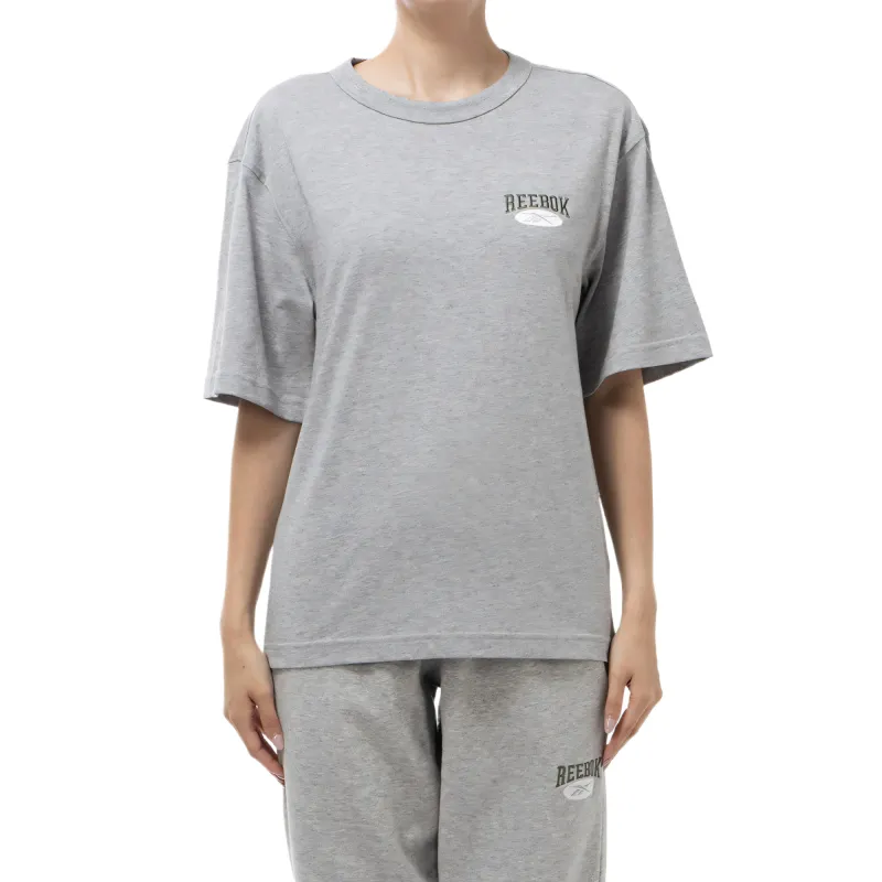 Reebok T Shirts Unisex Medium Gray Crew Neck Moderate Straight Fit