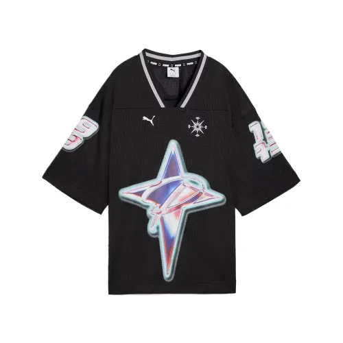 PUMA Basketball Jerseys Women's Black V Neck Thin