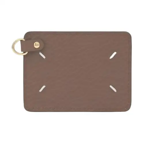 Maison Margiela Grain Leather Key Ring Card Holder Women's Brown