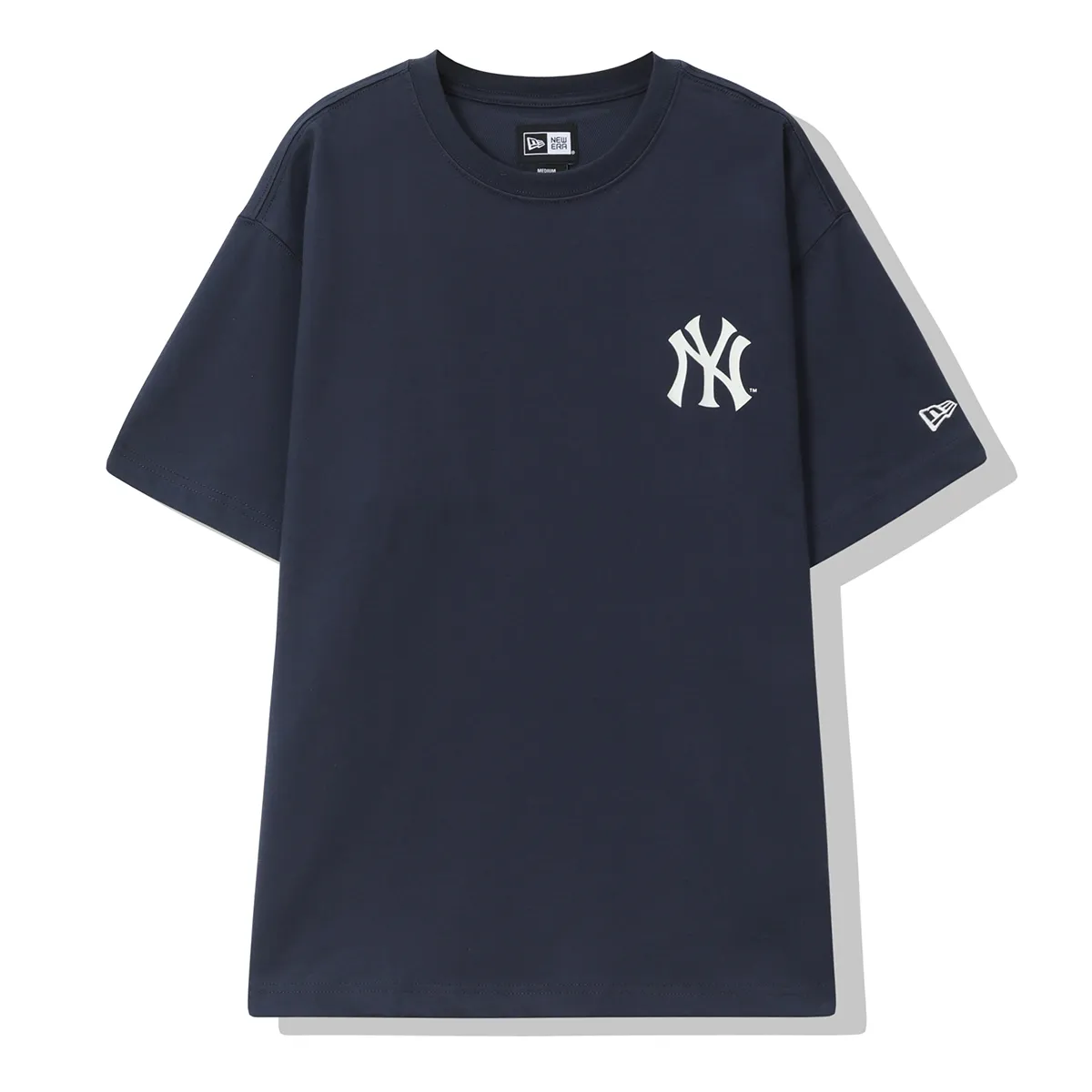 New Era T-Shirts Unisex Navy Blue Crew Neck Moderate