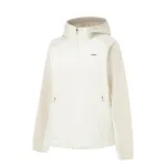 Li Ning Fitness Series Fleece Lined Thermal Hooded Loose Fit Athleisure Print Long Sleeved Trench Coat Women's