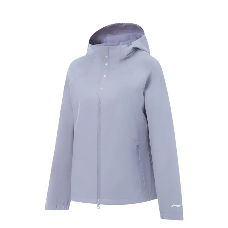 Li Ning Fitness Series Fleece Lined Thermal Windproof Loose Fit Hooded Athleisure Trench Coat Women's